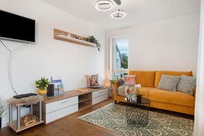 Tv, dvd-spelare och en stereo