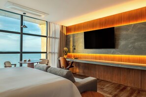 Chambre Confort, 1 très grand lit, vue fleuve