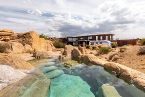 Pool - Iconic 7,000sf Glass Villa + Soaking Pool (Pioneertown)