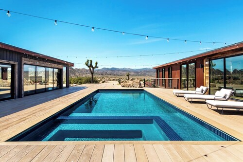 Iconic 7,000sf Glass Villa w/ 2 Pools on 350 Acres