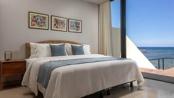 Apartament Elite, vistes a l'oceà | Caixa forta a l'habitació, decoració individual i mobiliari individual