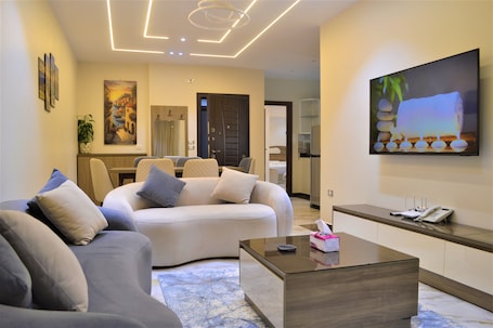 Apartment, 2 Bedrooms | In-room safe, desk, laptop workspace, soundproofing. Zayed Plaza