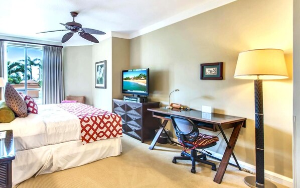 5 bedrooms, desk, iron/ironing board, travel cot