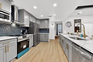 Microwave, oven, stovetop, dishwasher