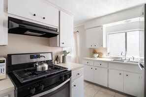 Microwave, oven, stovetop, dishwasher