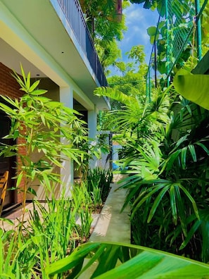 Double Room, Garden View | Desk, laptop workspace, soundproofing, iron/ironing board