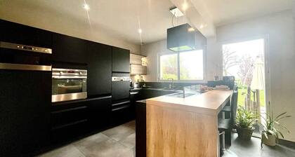 Modern house with jacuzzi and sauna