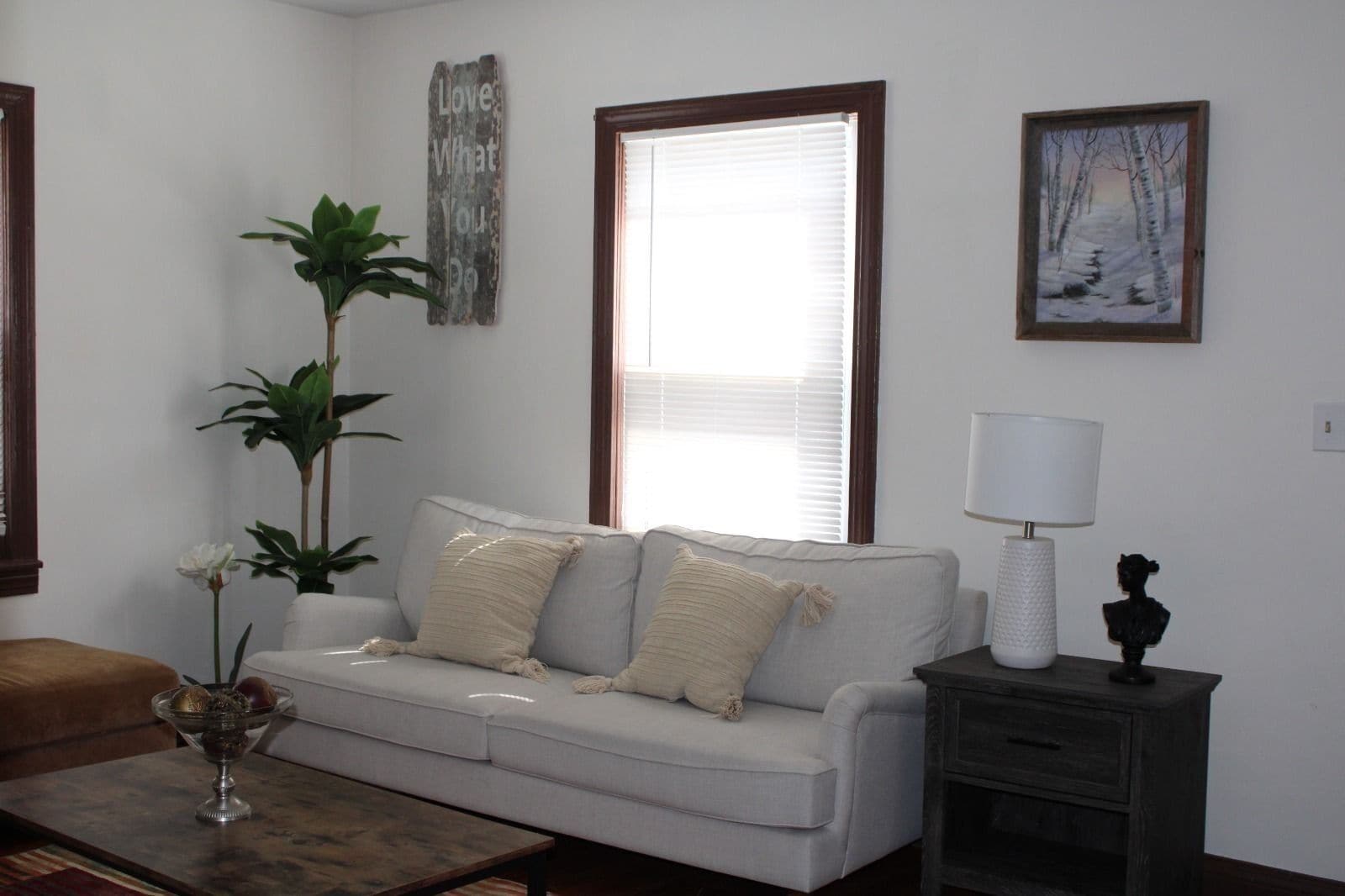 Televisión y chimenea 