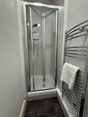Hair dryer, towels, toilet paper
