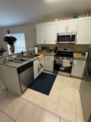 Microwave, oven, stovetop, dishwasher