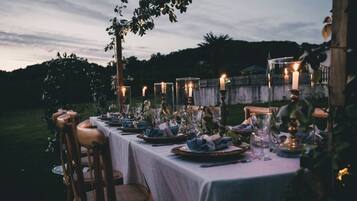 Espace banquet en plein air