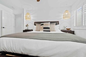 4 bedrooms, iron/ironing board, travel cot, WiFi