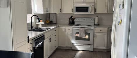 Microwave, oven, stovetop, dishwasher