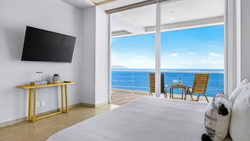 Condo Confort, 2 habitaciones, balcón, vista a la playa | Cortinas blackout, tabla de planchar con plancha y wifi gratis