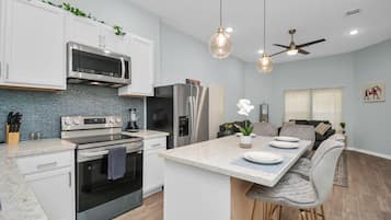 Microwave, oven, stovetop, dishwasher