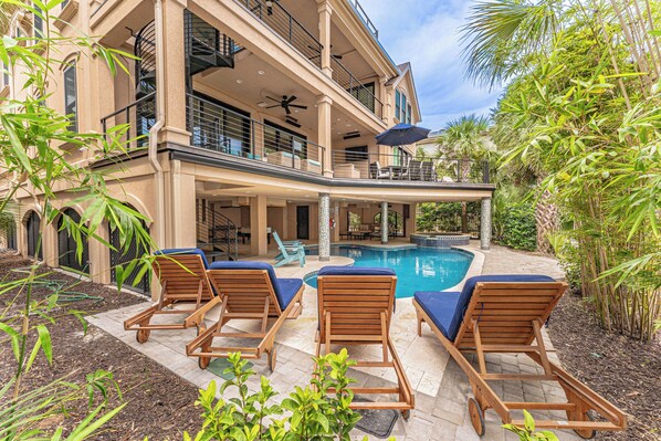 A heated pool