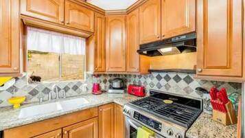 Fridge, oven, stovetop, dishwasher