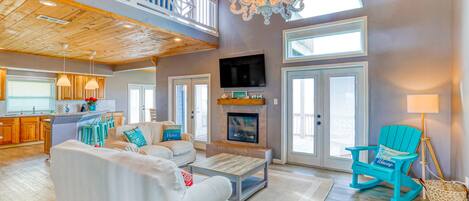 TV connectée, cheminée