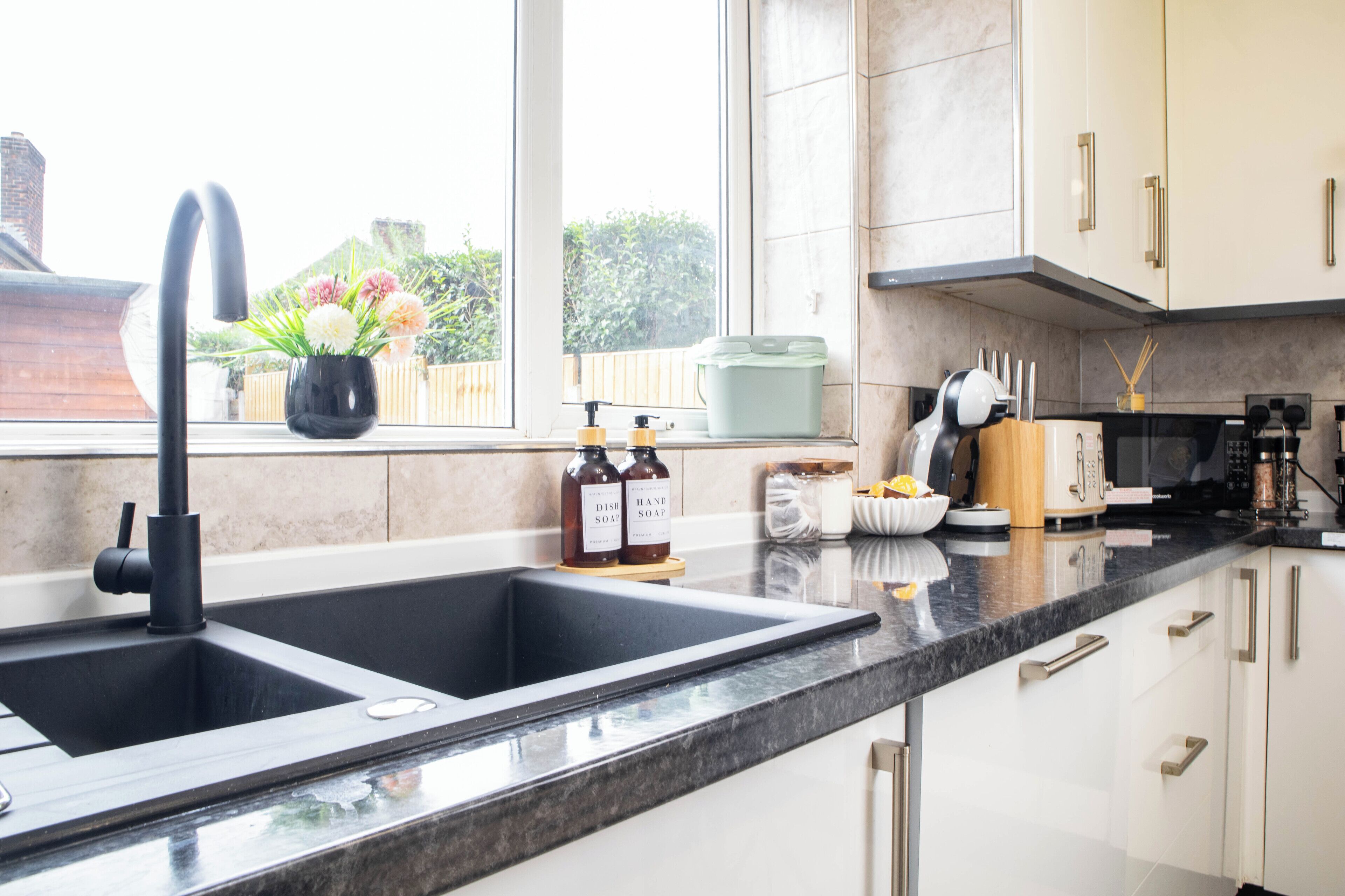 Microwave, oven, stovetop, dishwasher