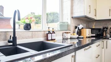 Microwave, oven, stovetop, dishwasher