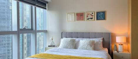 1 habitación, tabla de planchar con plancha, wifi y ropa de cama