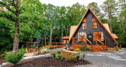 A-frame Retreat on Private Pond