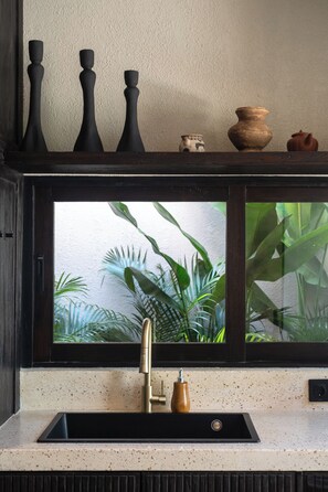 Luxury Villa, 1 Bedroom, Patio, Pool View | Private kitchen