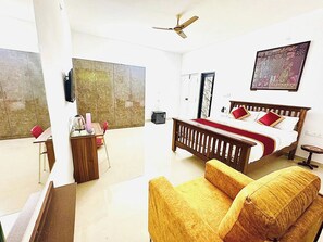 Luxury Double Room, Balcony, City View | Desk, laptop workspace, free WiFi