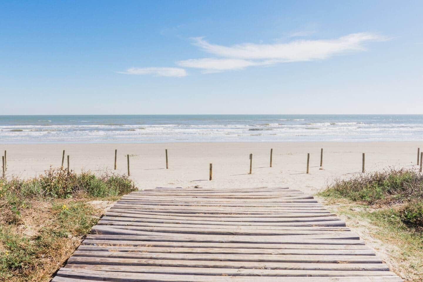 Playa en los alrededores y camastros 
