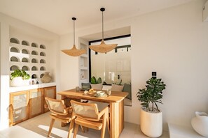 Luxury Villa, 1 Bedroom, Pool View | Dining room
