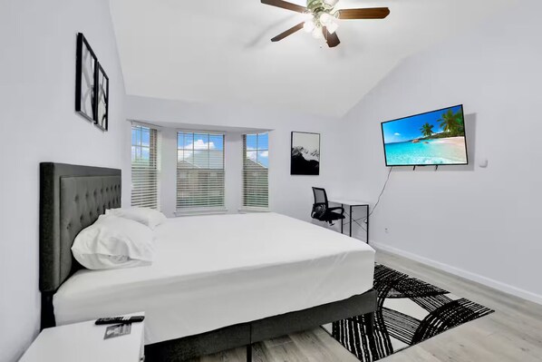 4 bedrooms, iron/ironing board, travel cot, free WiFi