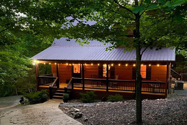 Exterior - Secluded cabin with hot tub, fire pit, corn hole & amazing scenic views (Ellijay)