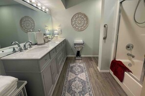 Hair dryer, towels