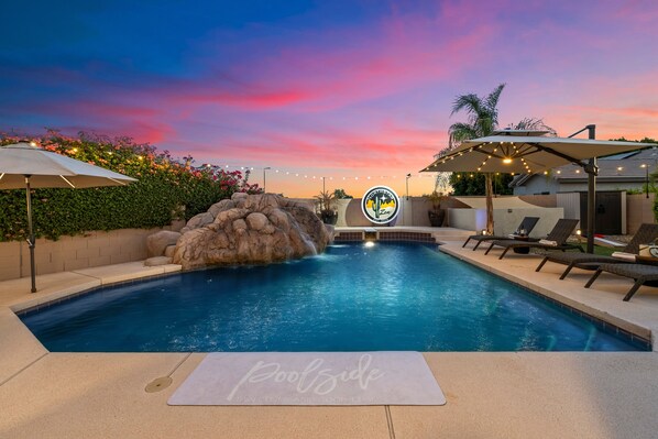 A heated pool
