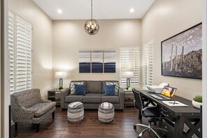 TV, fireplace, video games, books