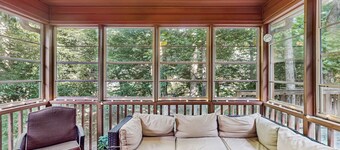Spacious riverfront home with private dock, firepit & scenic outdoor space