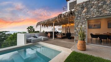 Outdoor pool, a heated pool