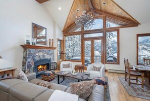 TV, fireplace, offices