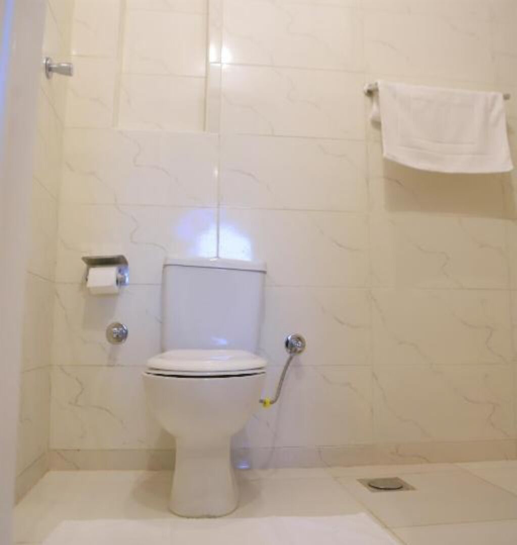 Hårtørrer, håndklæder, Sæbe, Toiletpapir