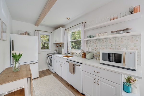 Microondas, horno, placa de cocina, lavavajillas