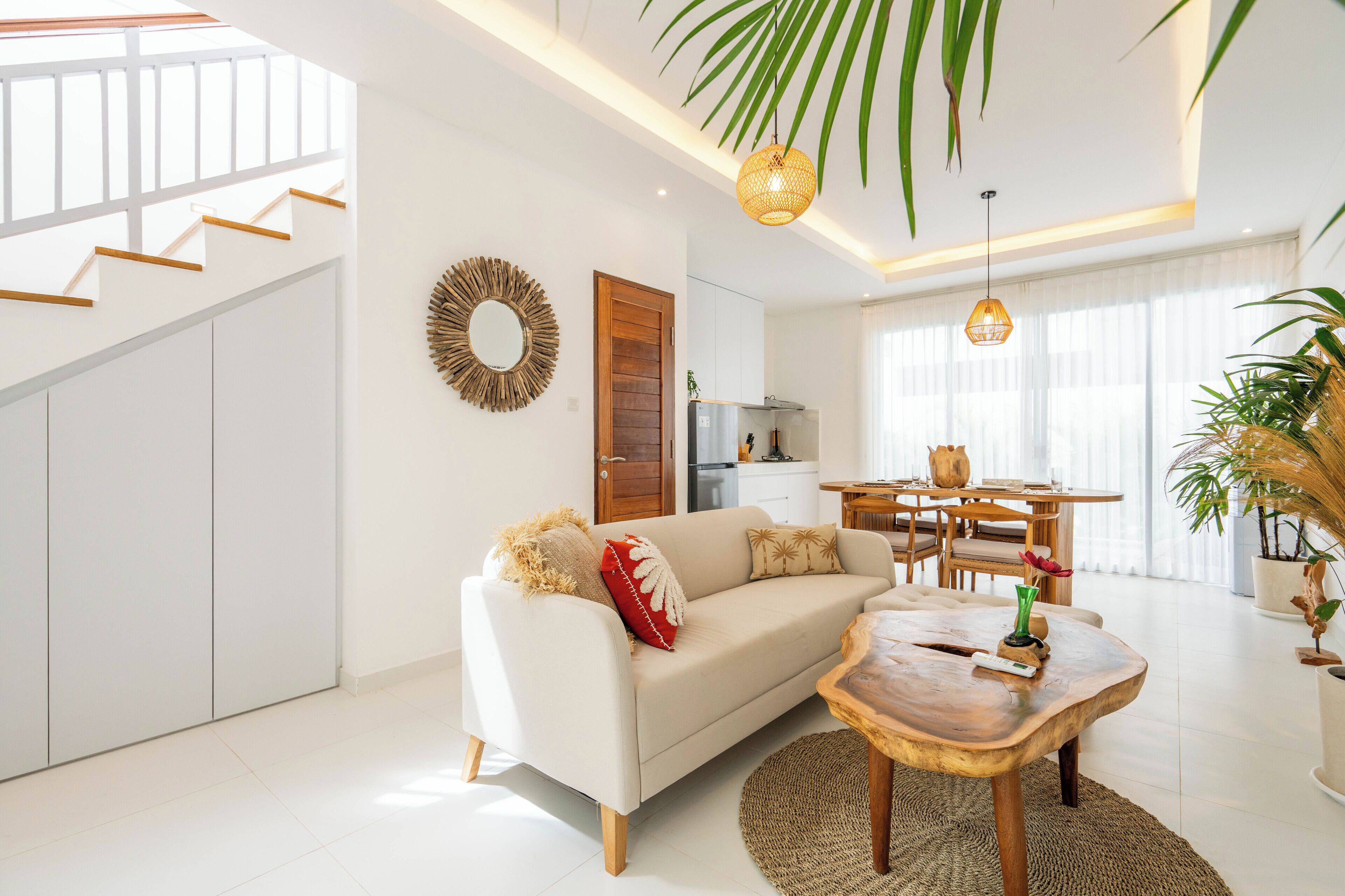 高級聯排別墅, 泳池景 | 客廳