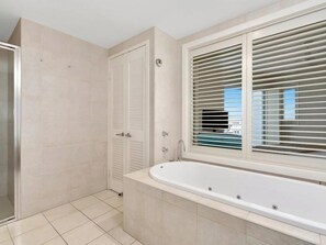 Hair dryer, soap, shampoo, toilet paper