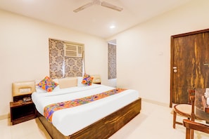 Lakens van Egyptisch katoen, luxe beddengoed, een kluis op de kamer