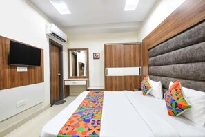 Sengetøy i egyptisk bomull, sengetøy av topp kvalitet og safe på rommet