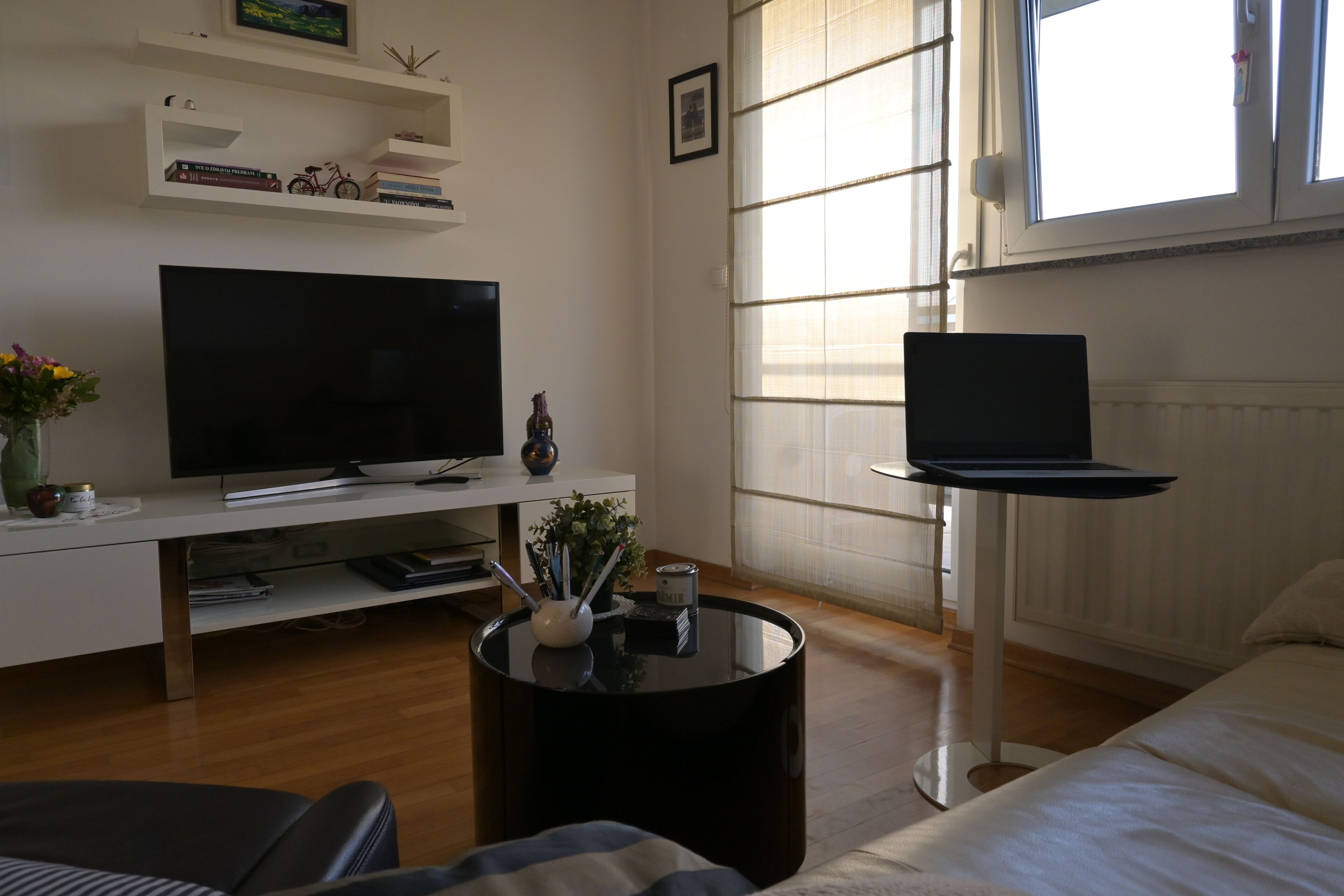 Lejlighed | Opholdsområde | 30-tommers fladskærms-tv med kabelkanaler