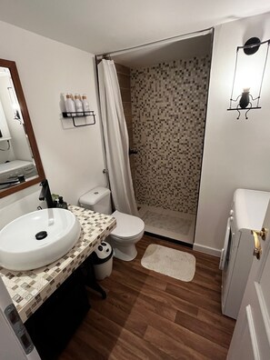 Apartment | Bilik Mandi | Pancuran mandi, pengering rambut, tuala disediakan, sabun 