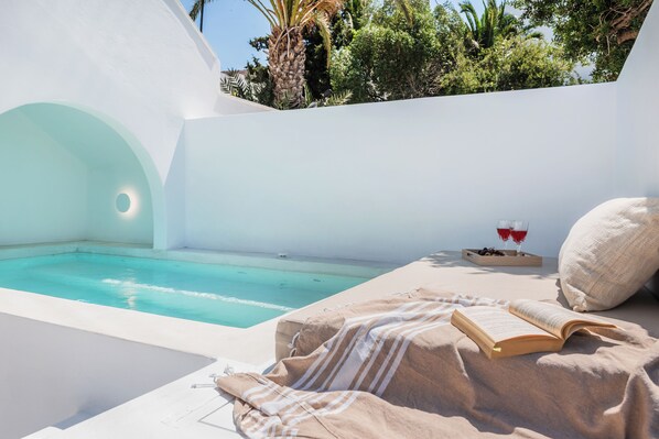 Piscine extérieure, piscine chauffée