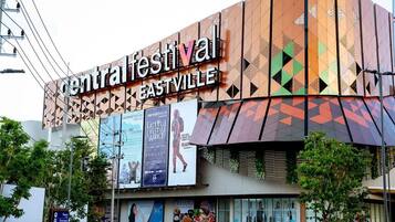 A building with a sign for the Central Festival Eastville.