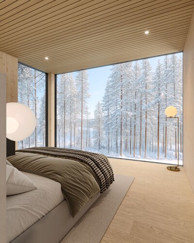 Architectural hideaway on Lake Inari, where Lapland is mystical & the Northern Lights are