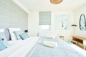 2 bedrooms, iron/ironing board, travel crib, WiFi